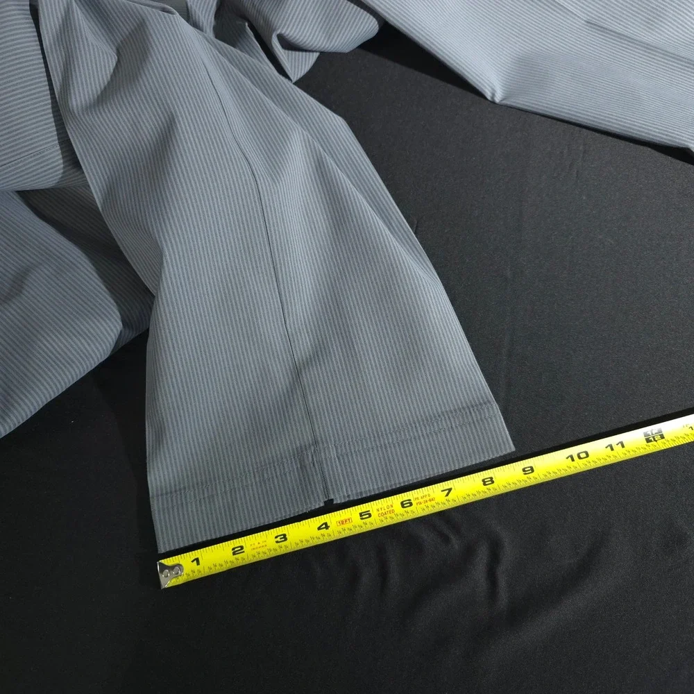 Nike Golf Dri Fit Pants Mens 34x32 Gray Stripe Tour Performance Athletic Stretch